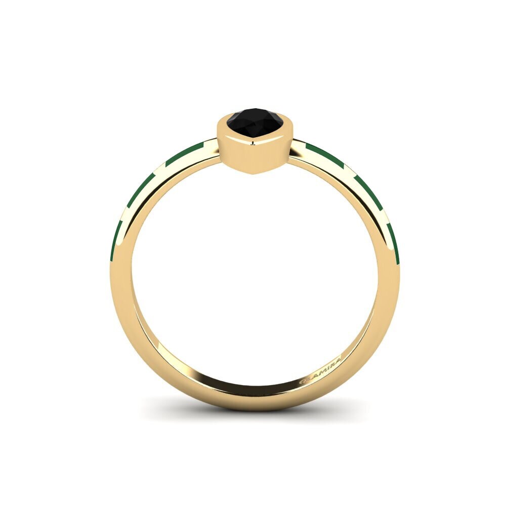 Schwarzer Onyx Ring Stacial