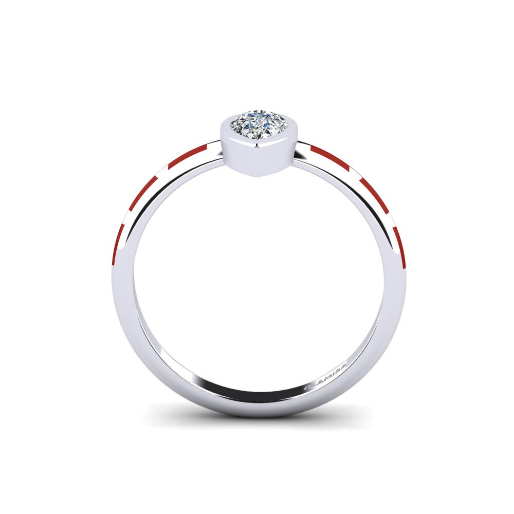 Argent Blanc Bague Stacial
