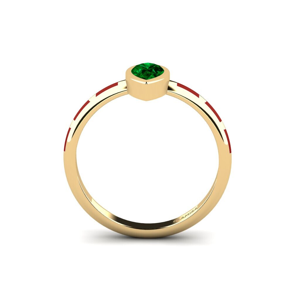 Zircone Vert Bague Stacial