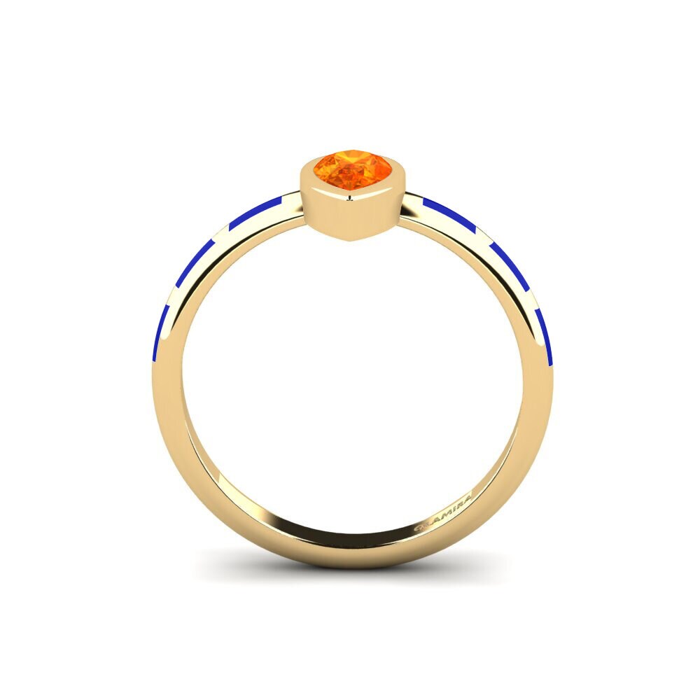 Saphir orange Bague Stacial