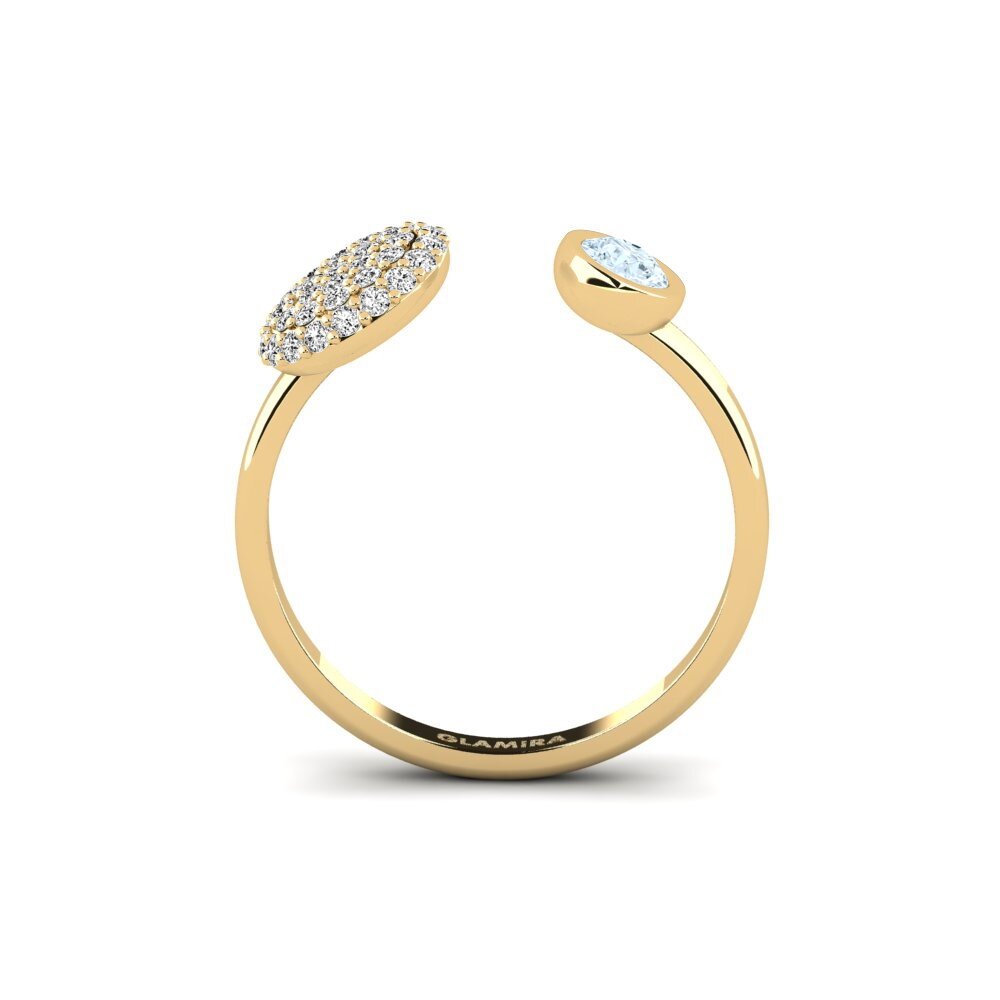 Aquamarine SYLVIE Ring Argentu
