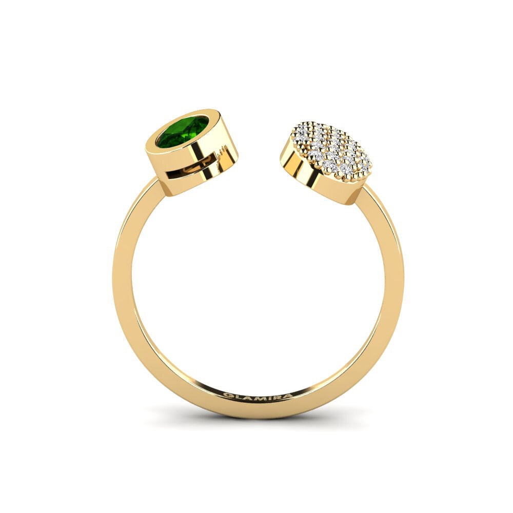 Turmalina verde SYLVIE Anillo Phupha