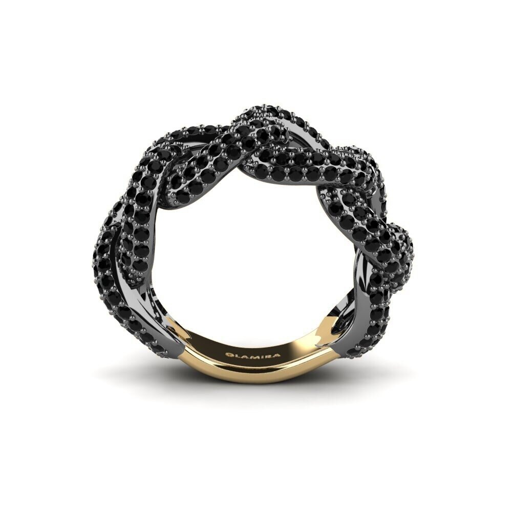 Ônix Negro SYLVIE Anel Azurfa