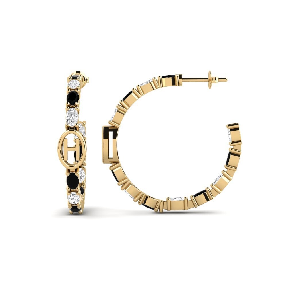 Black Onyx SYLVIE Earring Riyo - H