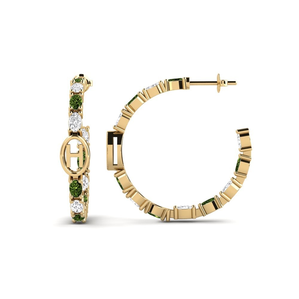 Green Sapphire SYLVIE Earring Riyo - H