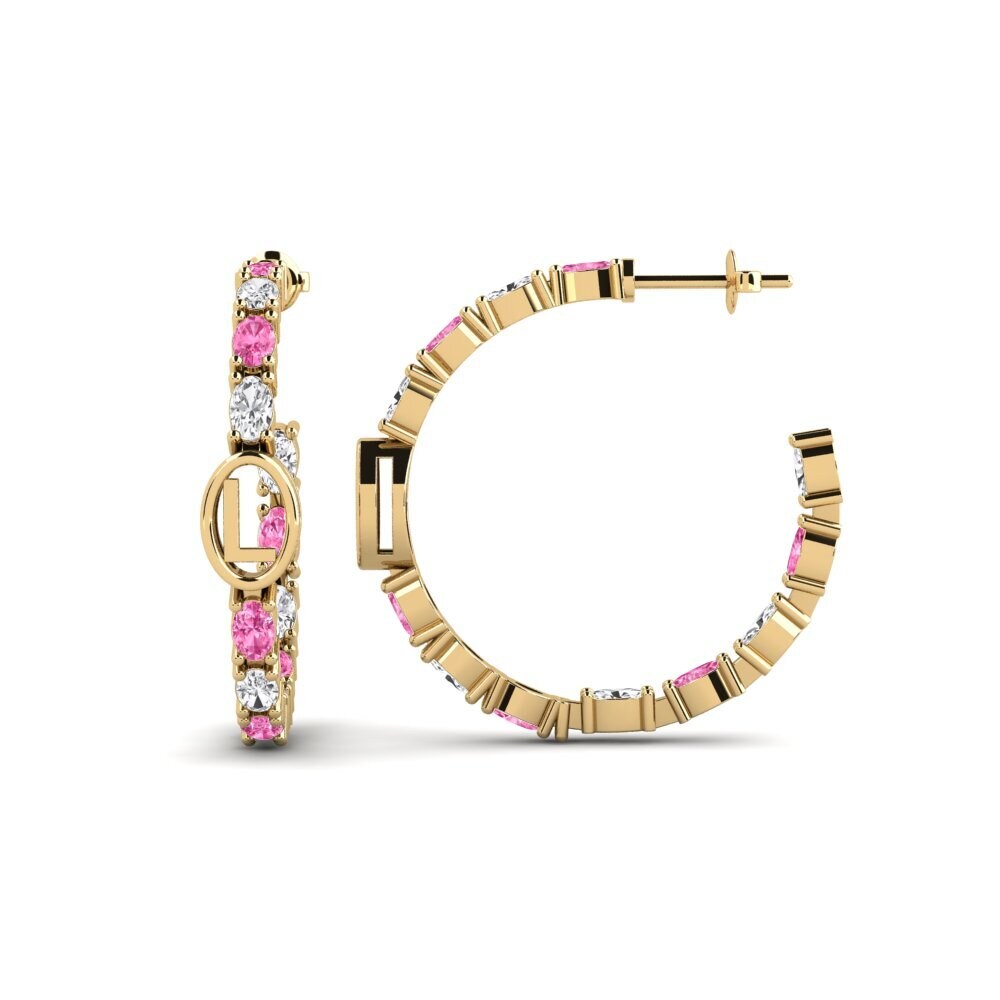 Pink Sapphire SYLVIE Earring Riyo - L
