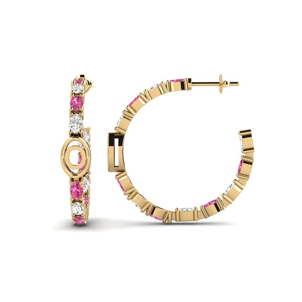 Pink Tourmaline SYLVIE Earring Riyo - O