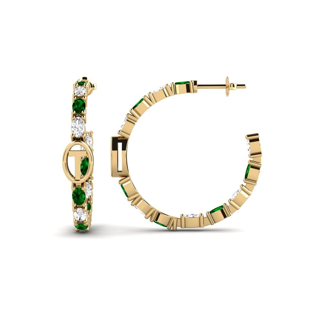 Green Zirconia SYLVIE Earring Riyo - T