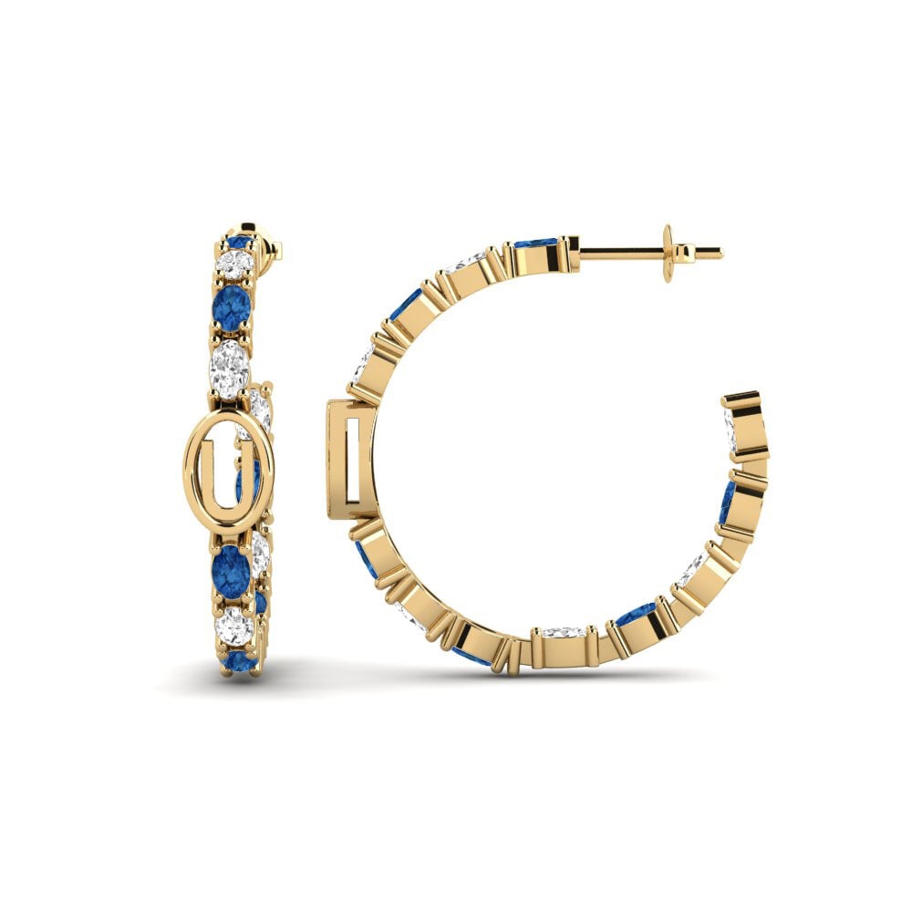 Dark Blue Zirconia SYLVIE Earring Riyo - U