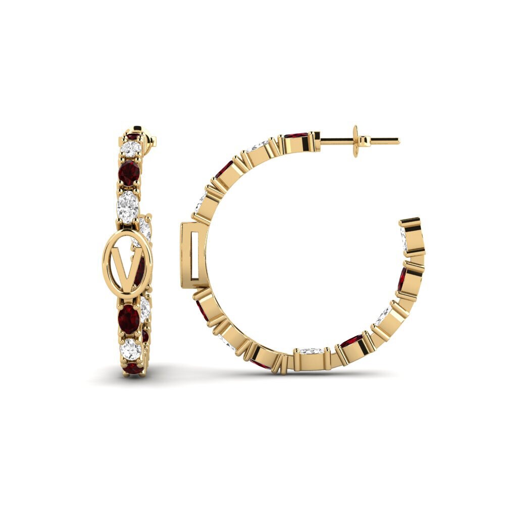 Garnet SYLVIE Earring Riyo - V