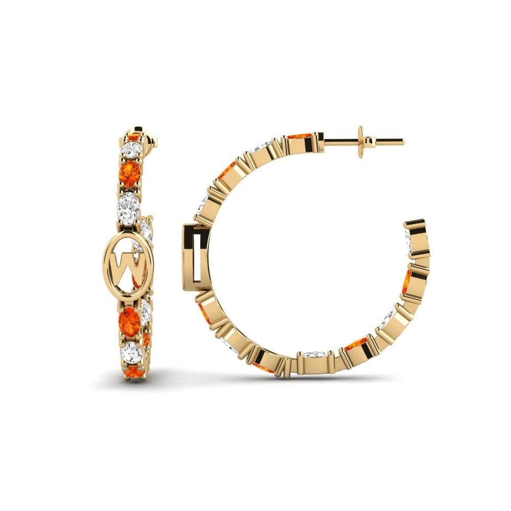 Orange Sapphire SYLVIE Earring Riyo - W