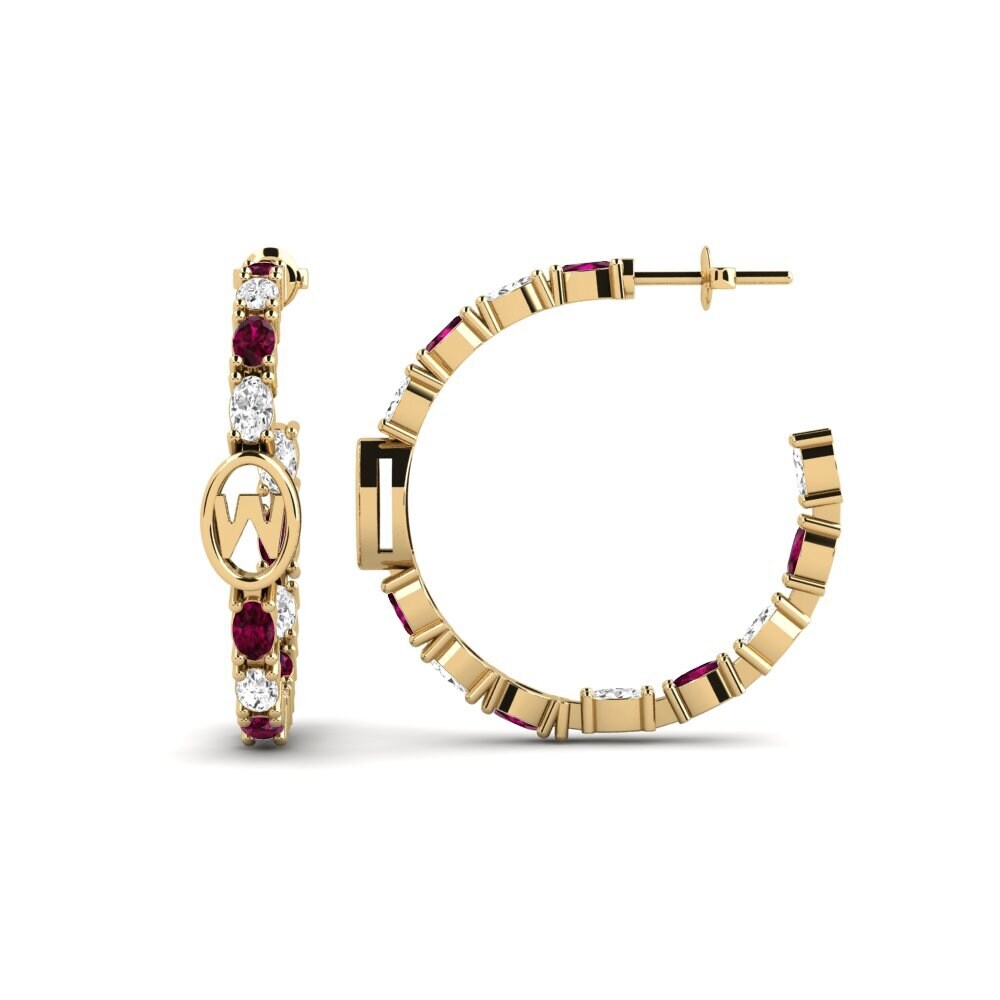 Rhodolite Garnet SYLVIE Earring Riyo - W