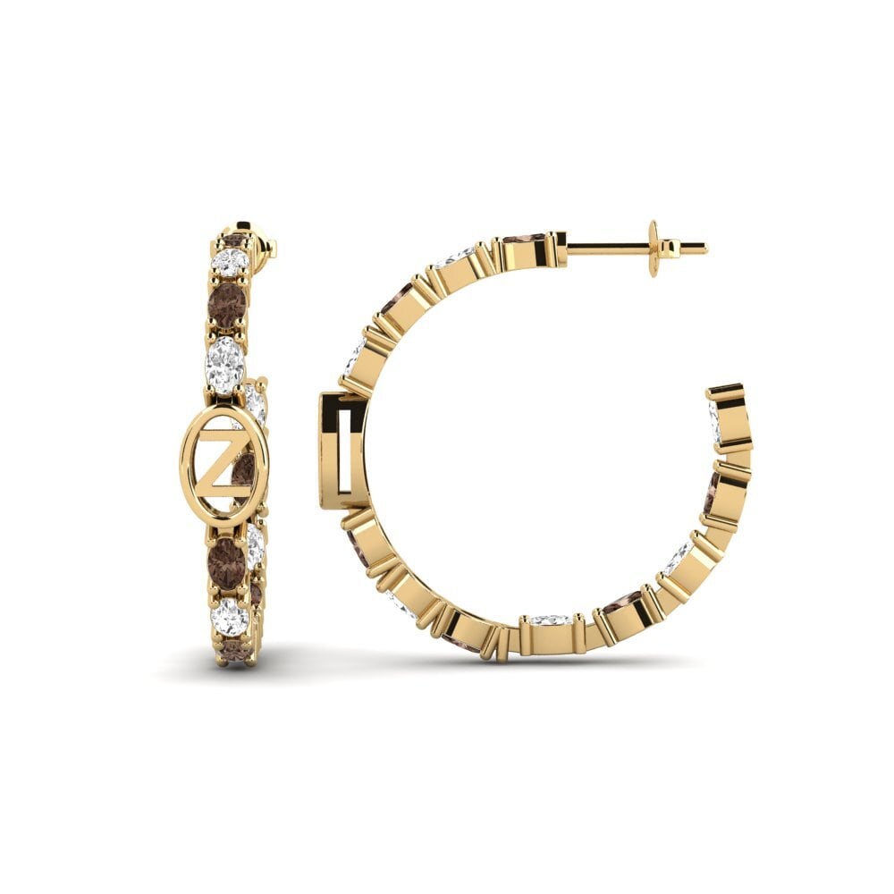 Smoky Quartz SYLVIE Earring Riyo - Z