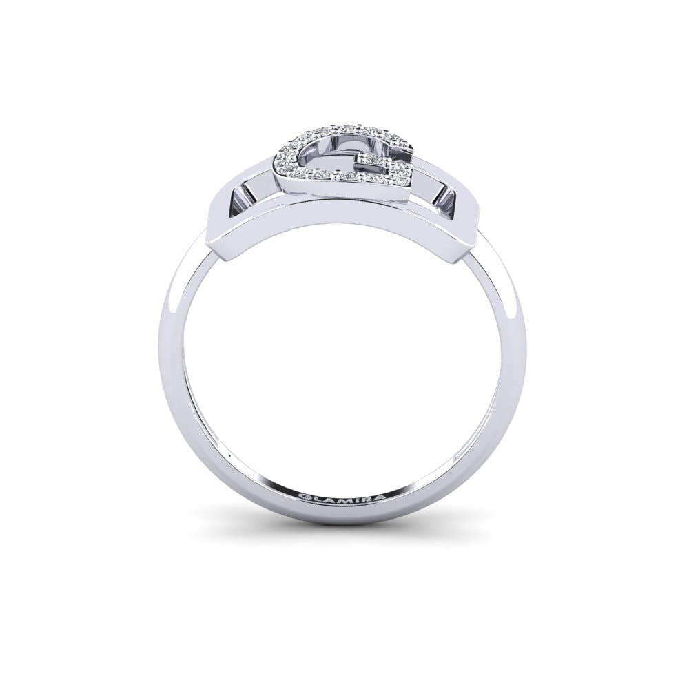 9ct White Gold SYLVIE Ring Teselya - G
