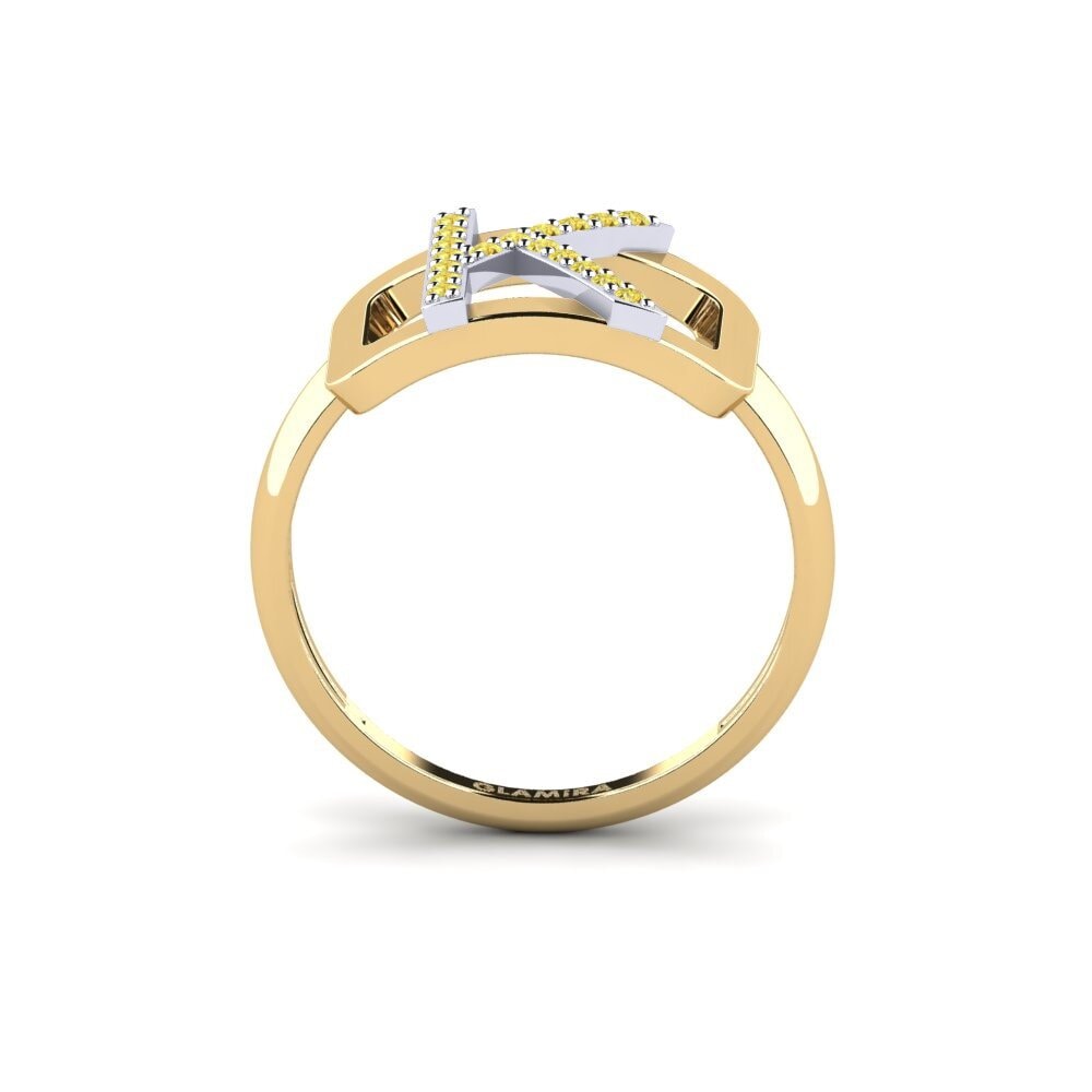 Round Yellow Sapphire SYLVIE Ring Teselya - K