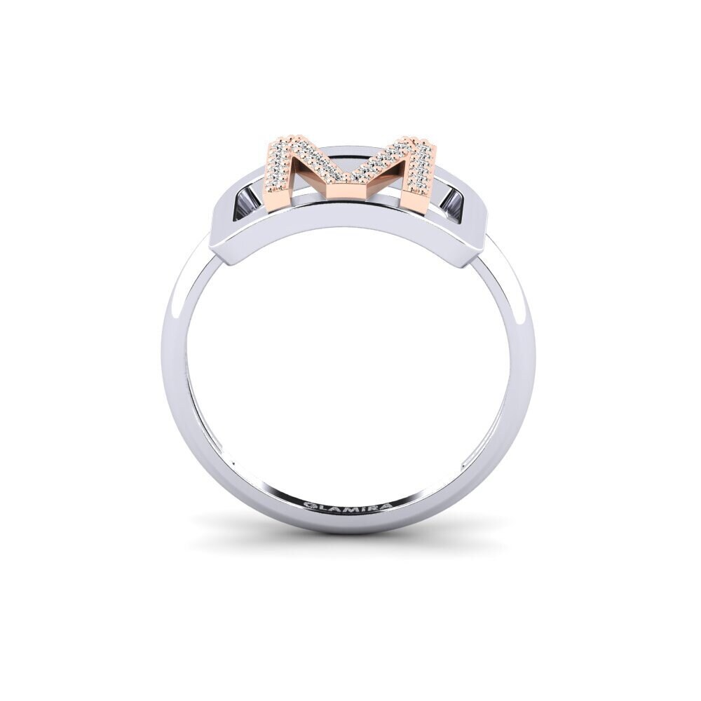 Weiss & Rotgold 750 Moissanit SYLVIE Ring Teselya - M
