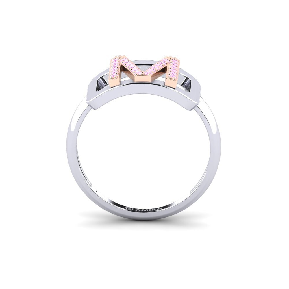 Weiss & Rotgold 750 Rosa Saphir SYLVIE Ring Teselya - M