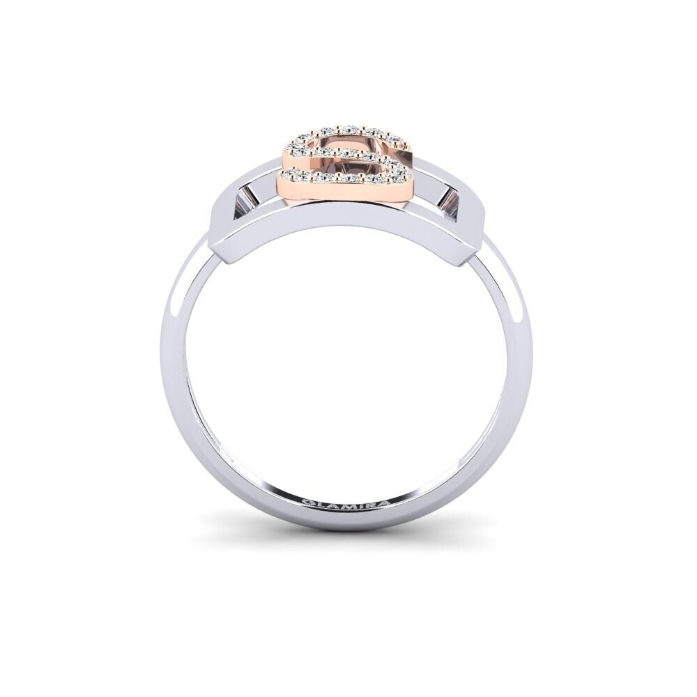 Weiss & Rotgold 750 Moissanit SYLVIE Ring Teselya - S