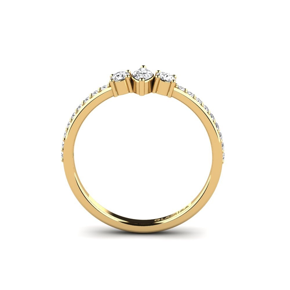 Zafiro blanco Anillo de compromiso Ashusto