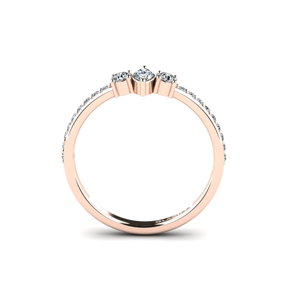 18ct Rose Gold Engagement Ring Ashusto