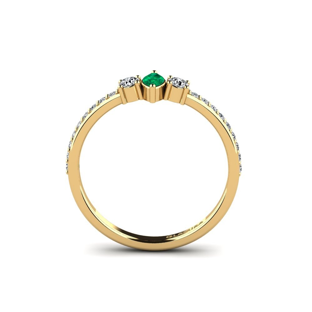 Emerald Engagement Ring Ashusto