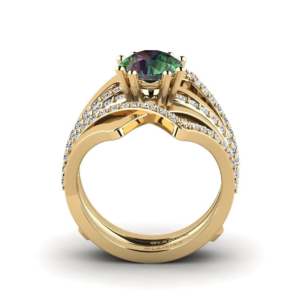 Topacio Místico Anillo Aftio - SET