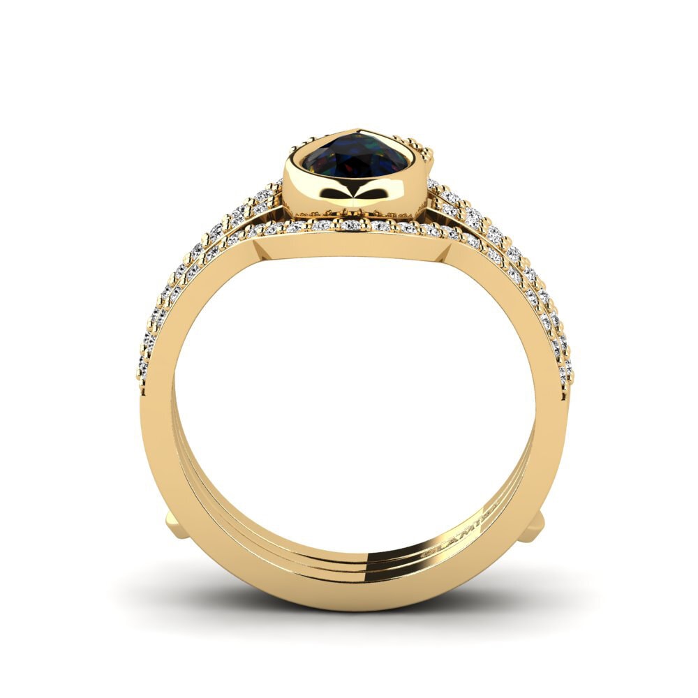 Black Opal Ring Andass - SET