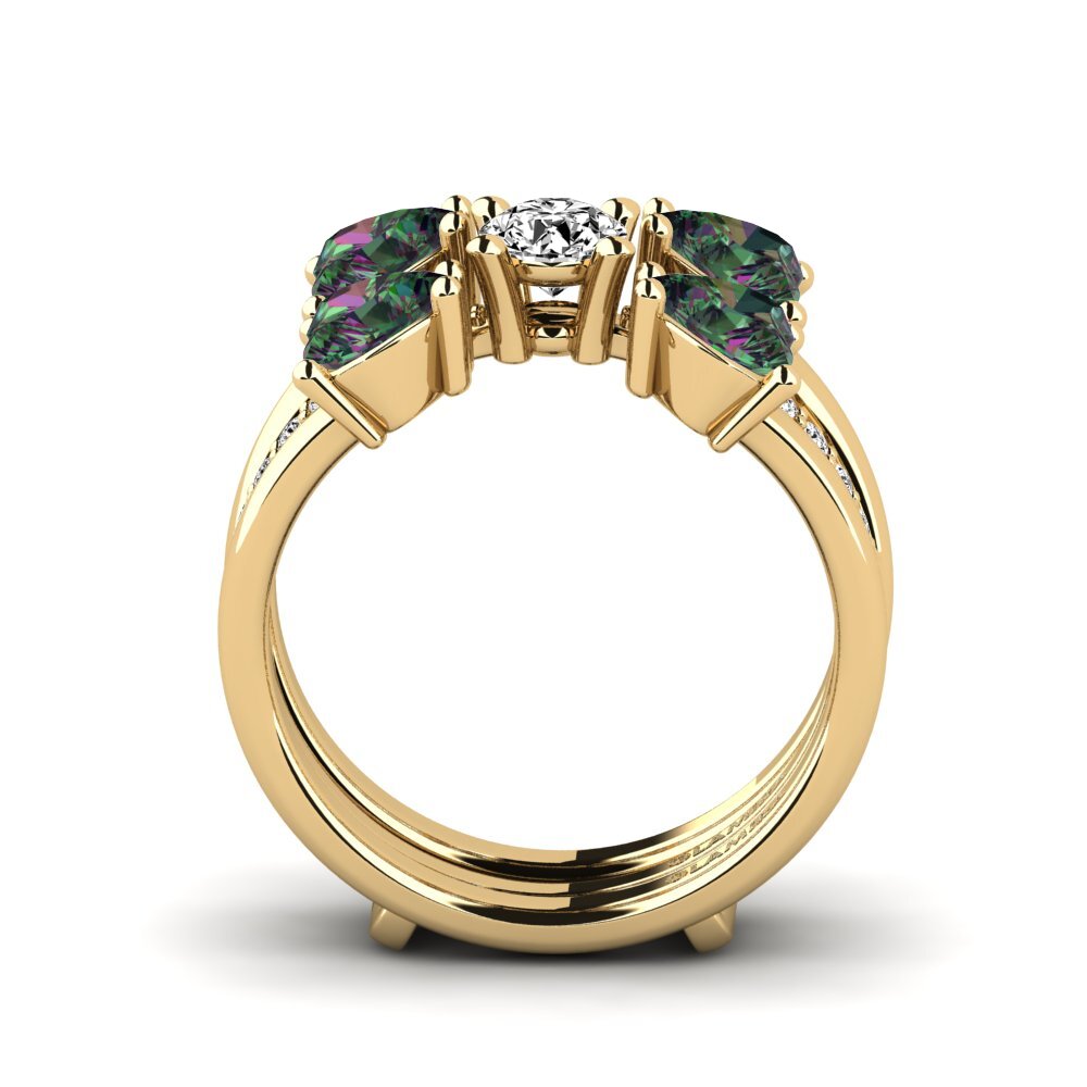 Topacio Místico Anillo Biceng - SET