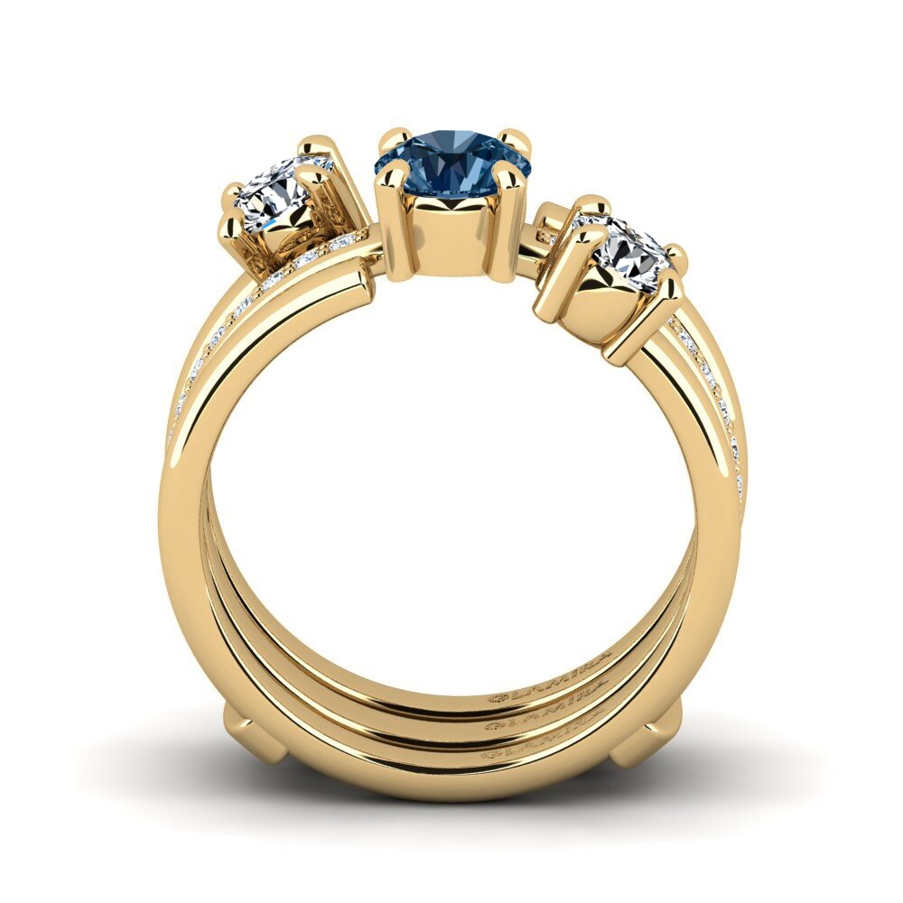 Blue Diamond Ring Fidgin - SET