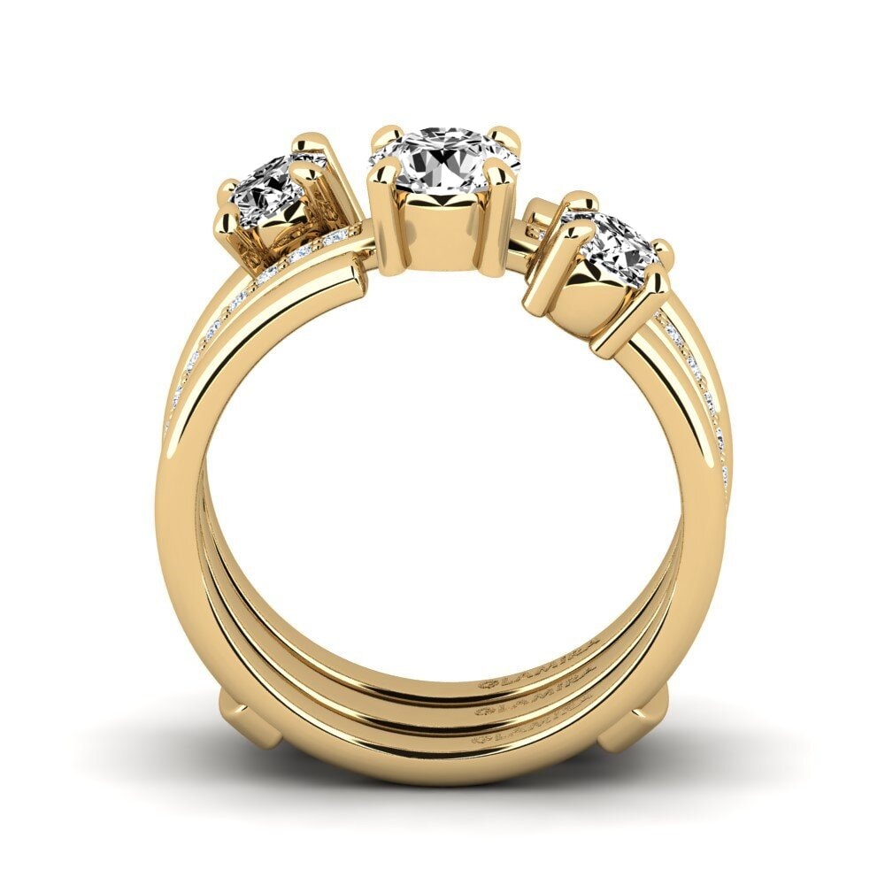 Moissanite Ring Fidgin - SET