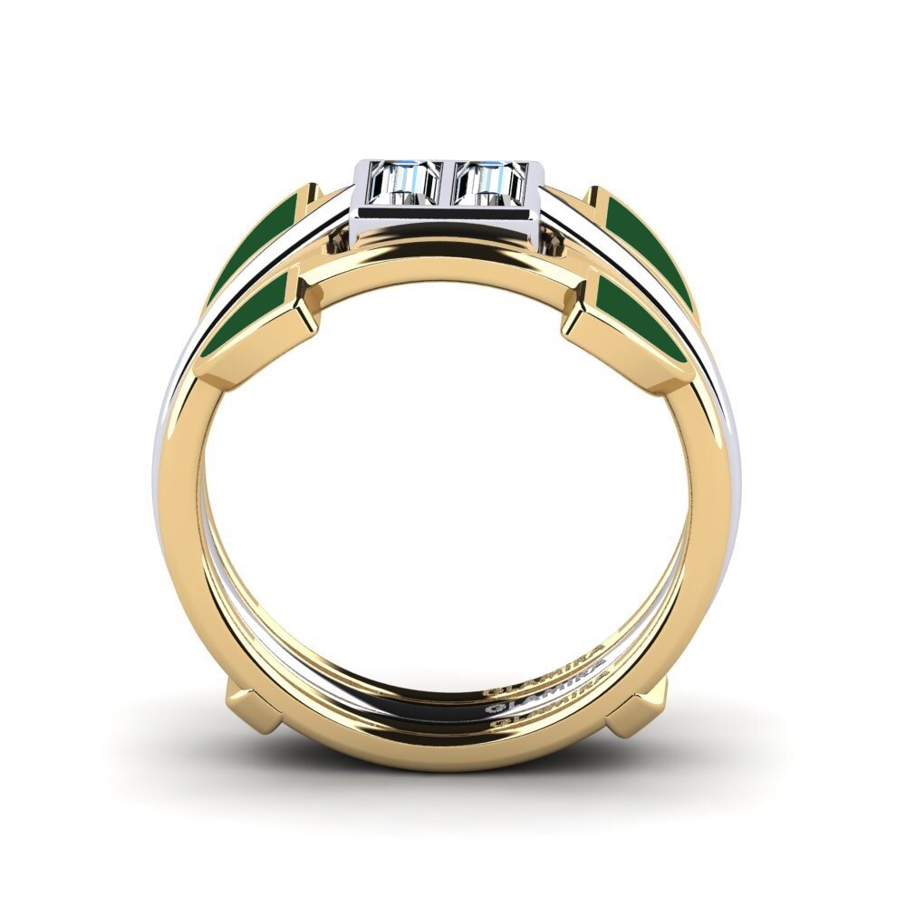 750 Gelb & Weißgold Ring Fratteaa - SET