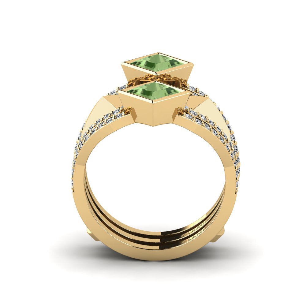 Zafiro Verde Anillo Gialle - SET