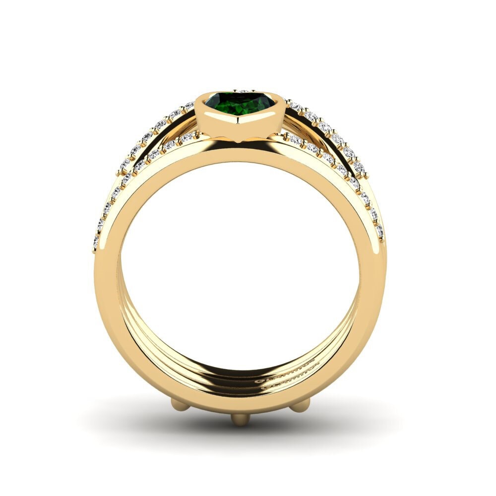 Turmalina Verde Anel Glin - SET