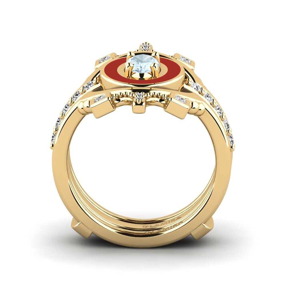 Aquamarin Ring Harweaa - SET