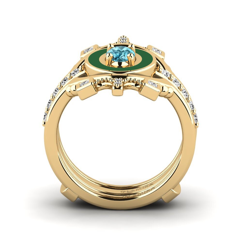 Blauer Zirkon Ring Harweaa - SET