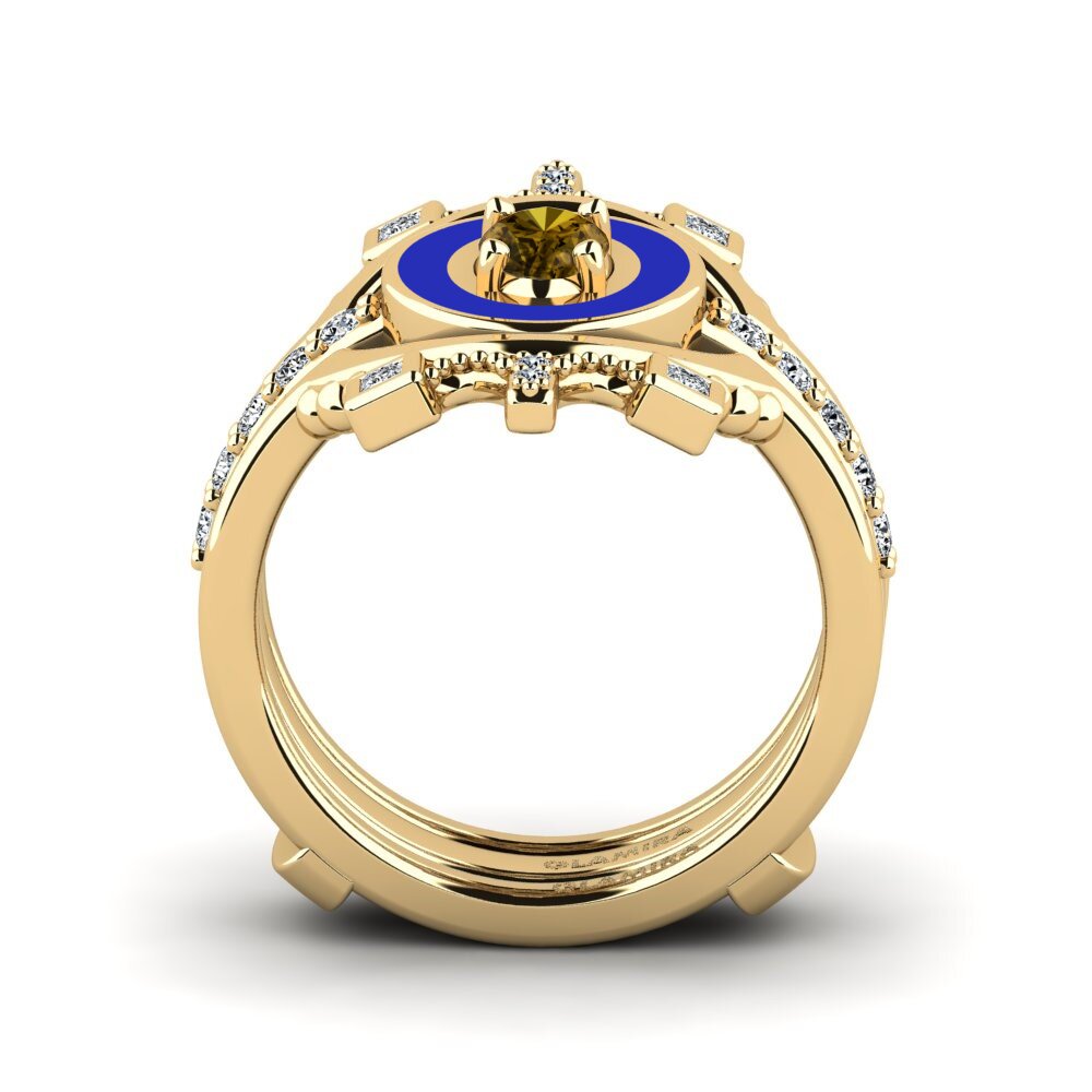 Brown Zircon Ring Harweaa - SET