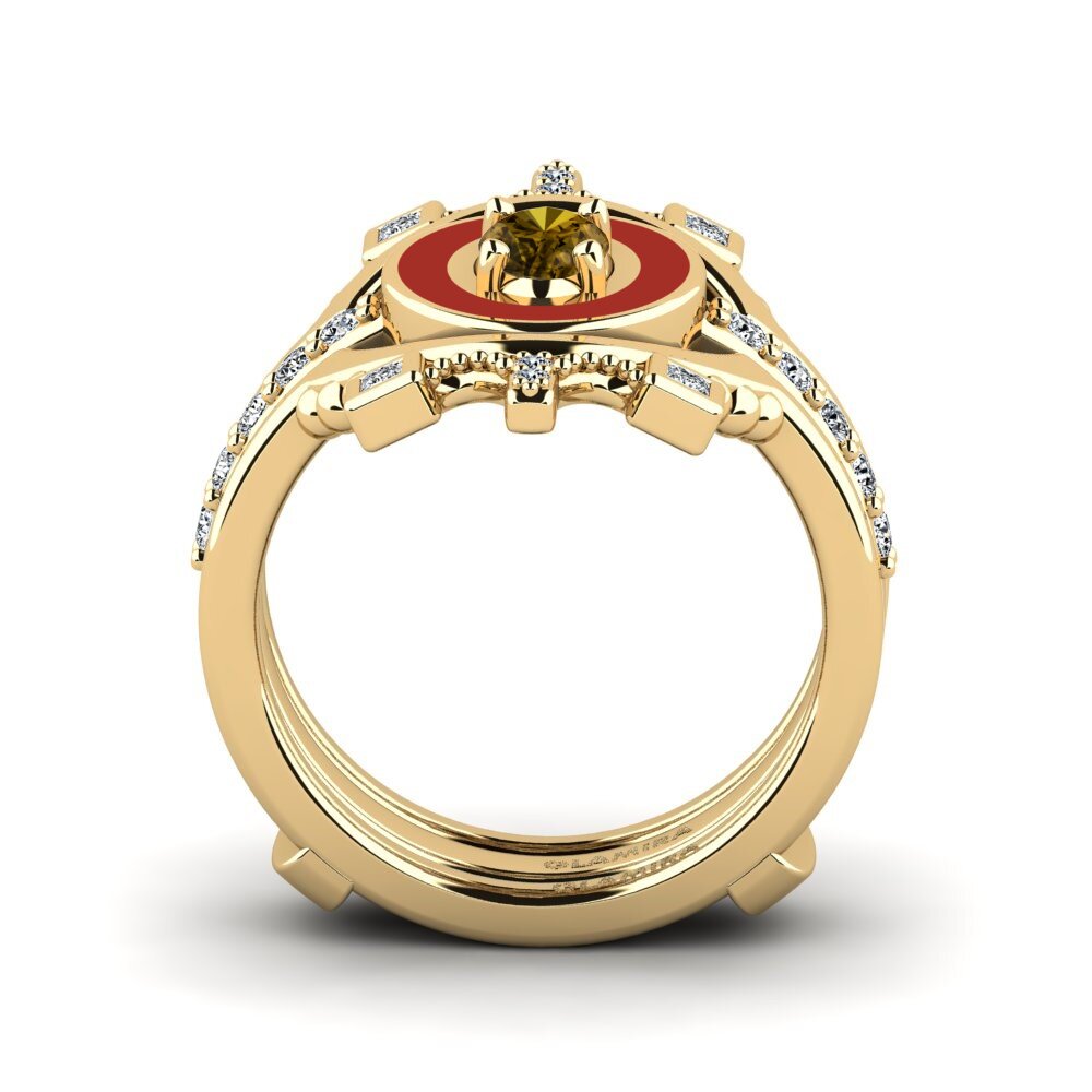 Brown Zircon Ring Harweaa - SET