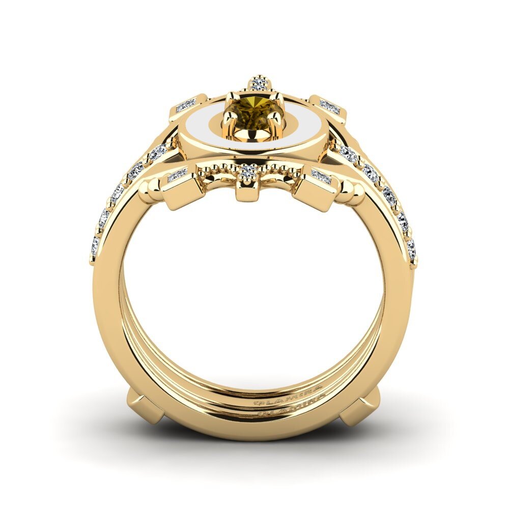 Brown Zircon Ring Harweaa - SET