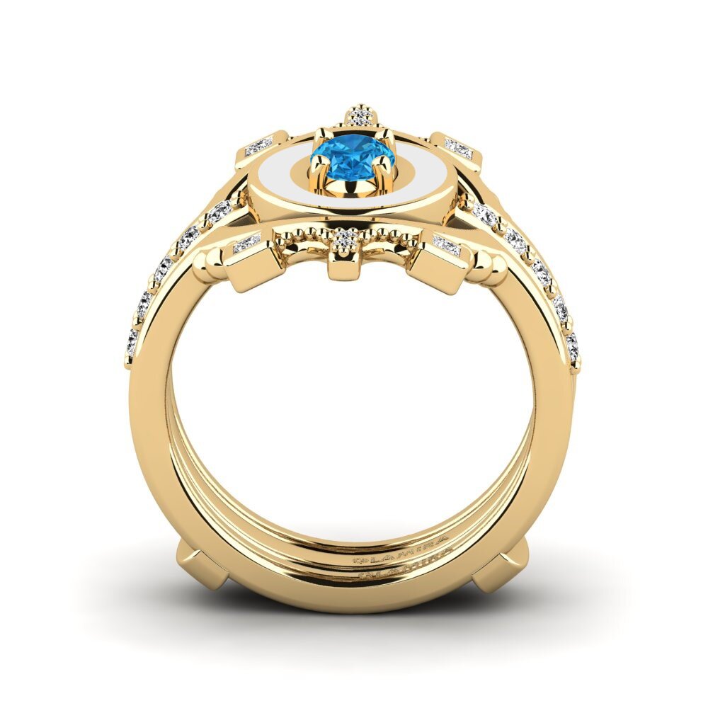 Blauer Topas Ring Harweaa - SET