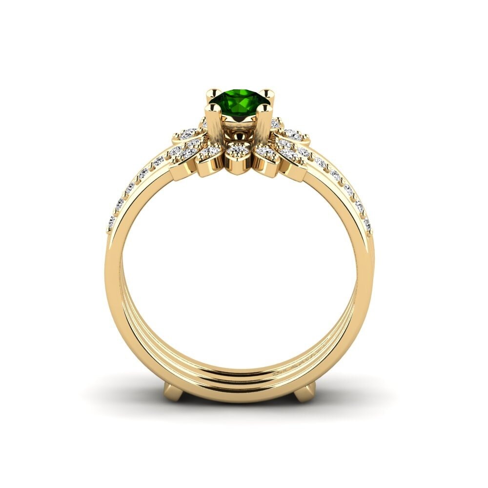 Turmalina Verde Anel Hingelt - SET