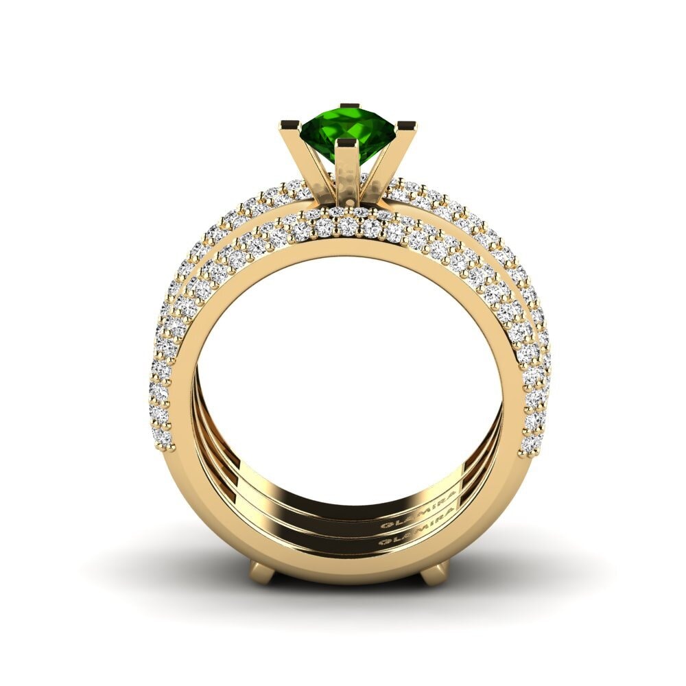 Turmalina Verde Anel Hyhtin - SET