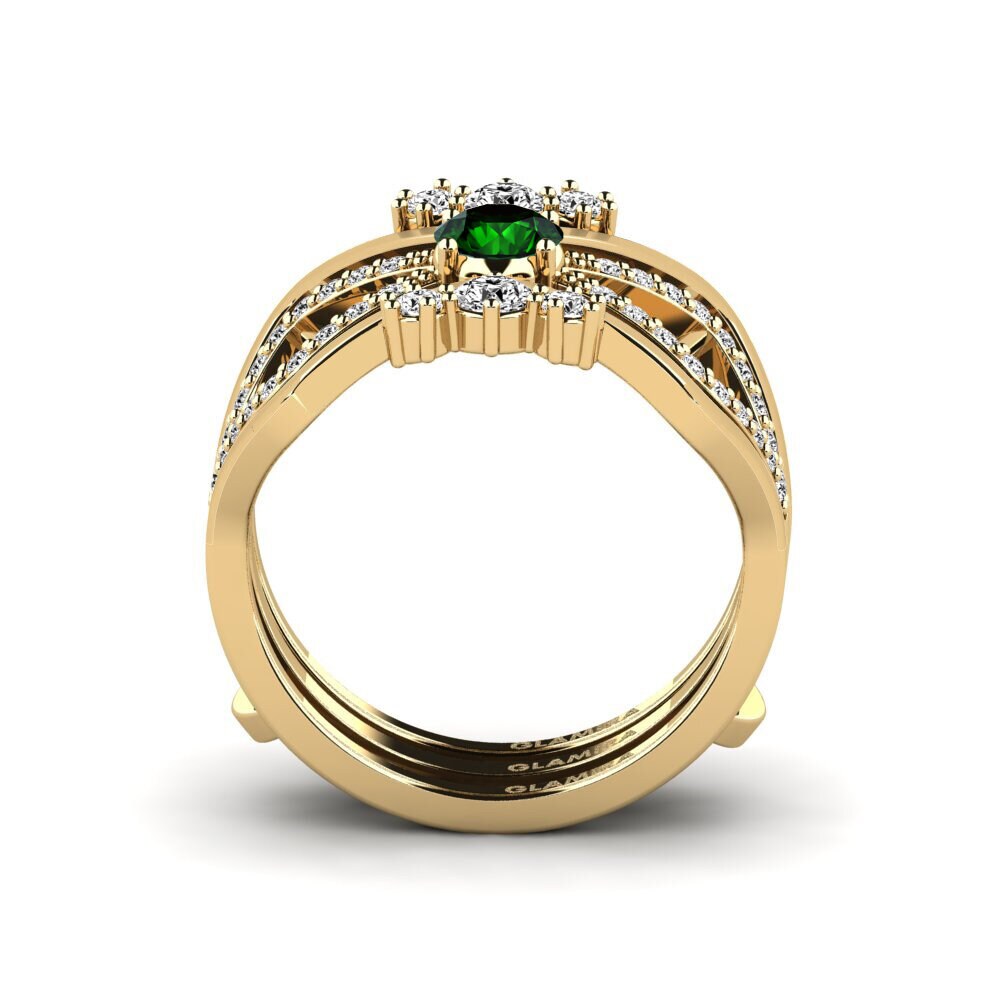 Turmalina Verde Anel Kamila - SET