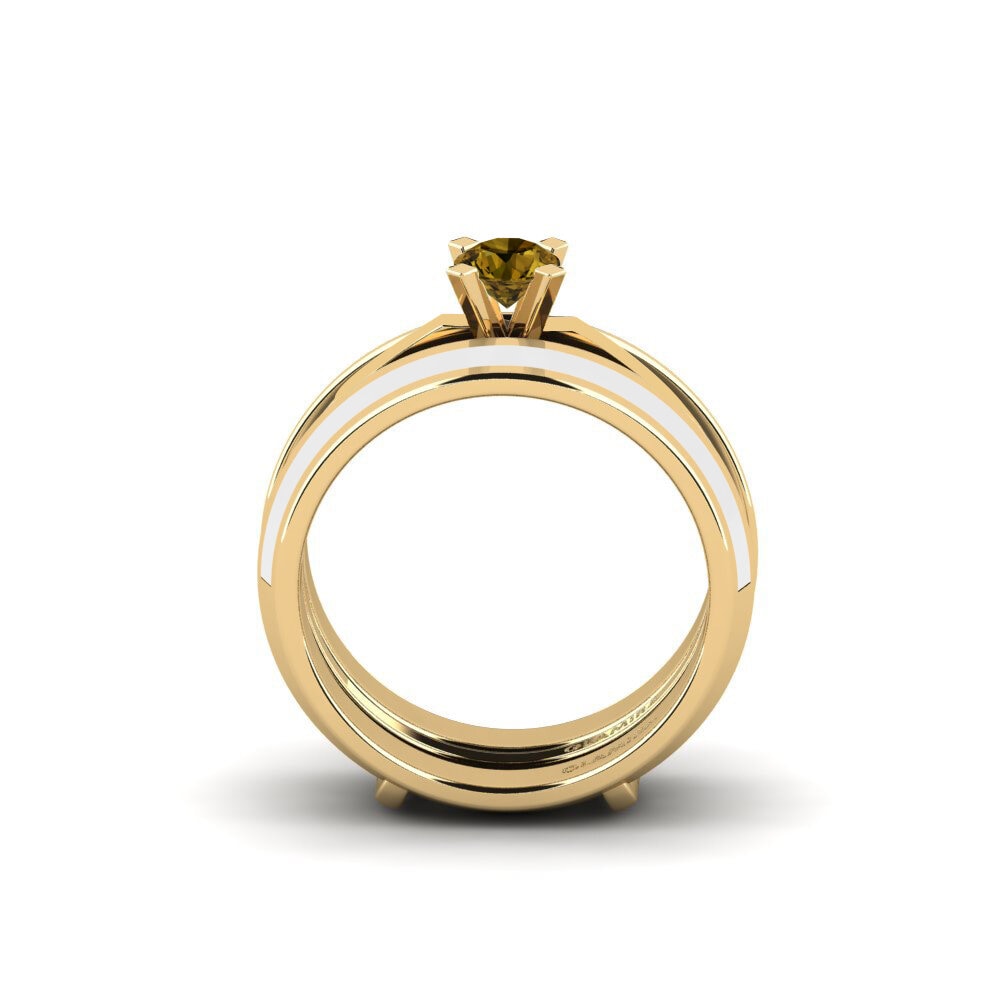 Circón Marrón Anillo Kyndry - SET