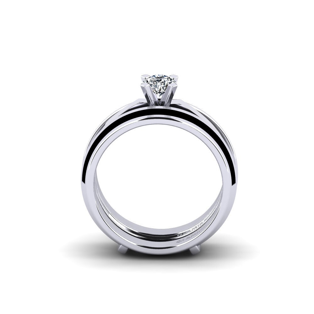 14ct White Gold Ring Kyndry - SET