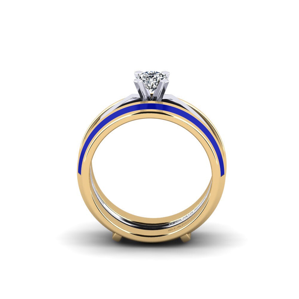 750 Gelb & Weißgold Ring Kyndry - SET