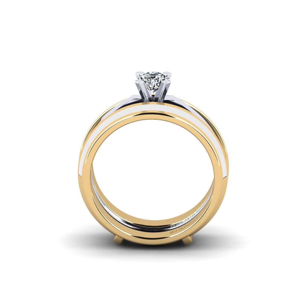 Or Jaune & Blanc 14k Bague Kyndry - SET