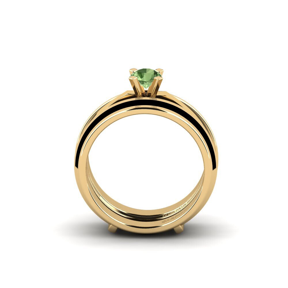 Grüner Saphir Ring Kyndry - SET