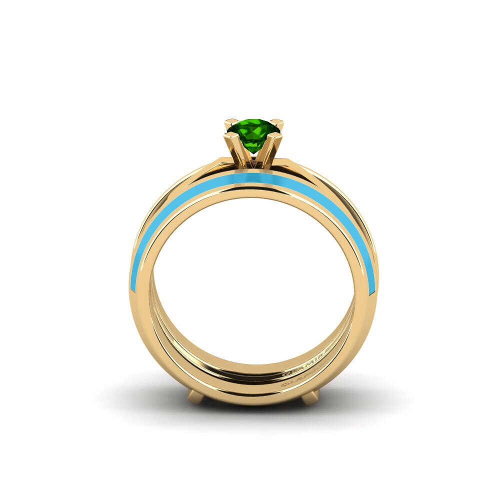 Green Tourmaline Ring Kyndry - SET