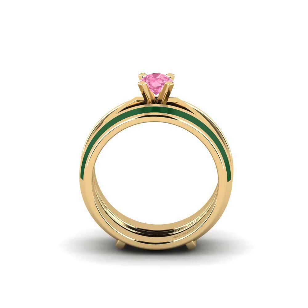 Rosa Saphir Ring Kyndry - SET