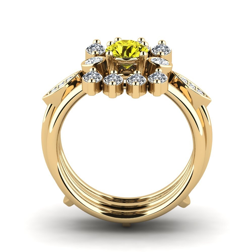 Yellow Diamond Ring Lavecto - SET